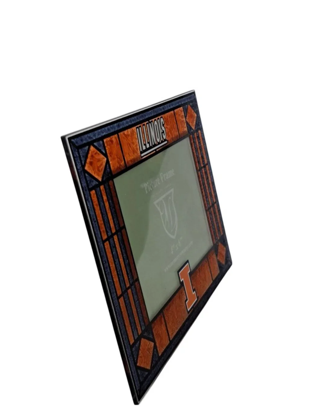 Illinois Fighting 4x6 Stained Glass Picture Frame The Memory Company College